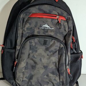 High Sierra Camouflage and Black Kids Backpack